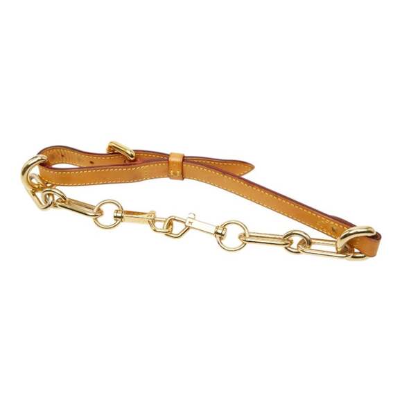 LOUIS VUITTON Other - Louis Vuitton Chain Shoulder Strap Brown Leather Women's LOUIS VUITTON